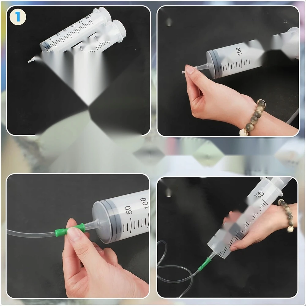 Bez Marki 300 ml DAUGkartinio naudojimo plastikinis švirkštas su kateteriu skysčiams