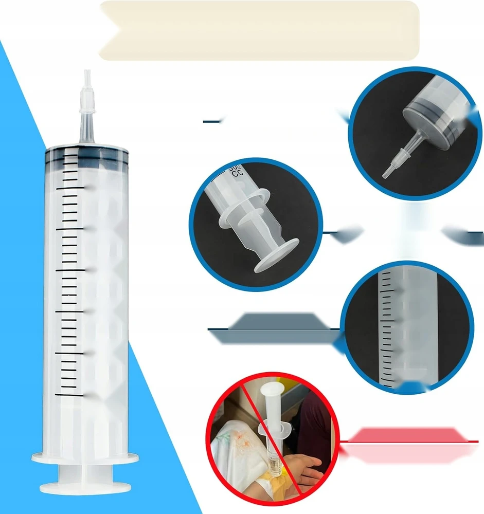 Bez Marki 300 ml DAUGkartinio naudojimo plastikinis švirkštas su kateteriu skysčiams