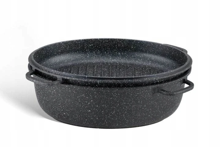 Bez Marki 38 cm keptuvė su keramine-marmurine danga, 8 L