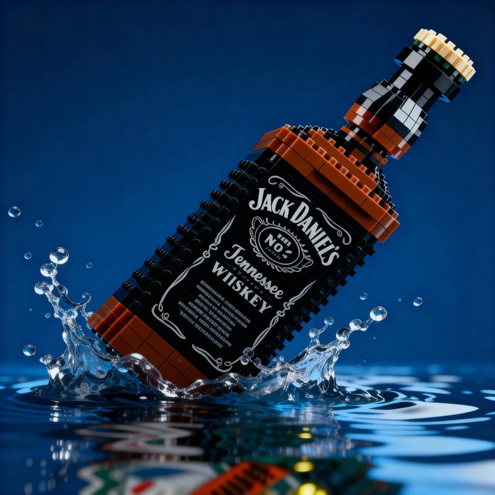 Bez Marki 3D BLOKELIAI SUAUGUSIEMS Jack Daniels BUTELIŲ KOLEKTORIAUS DEKORAVIMAS