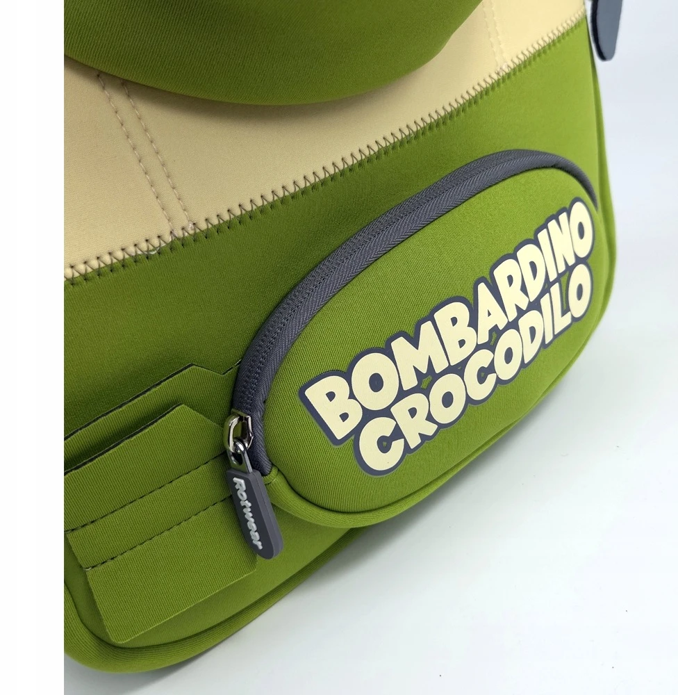 Bez Marki 3D Bombardino Crocodilo neopreno ROTWEAR vaikiška kuprinė