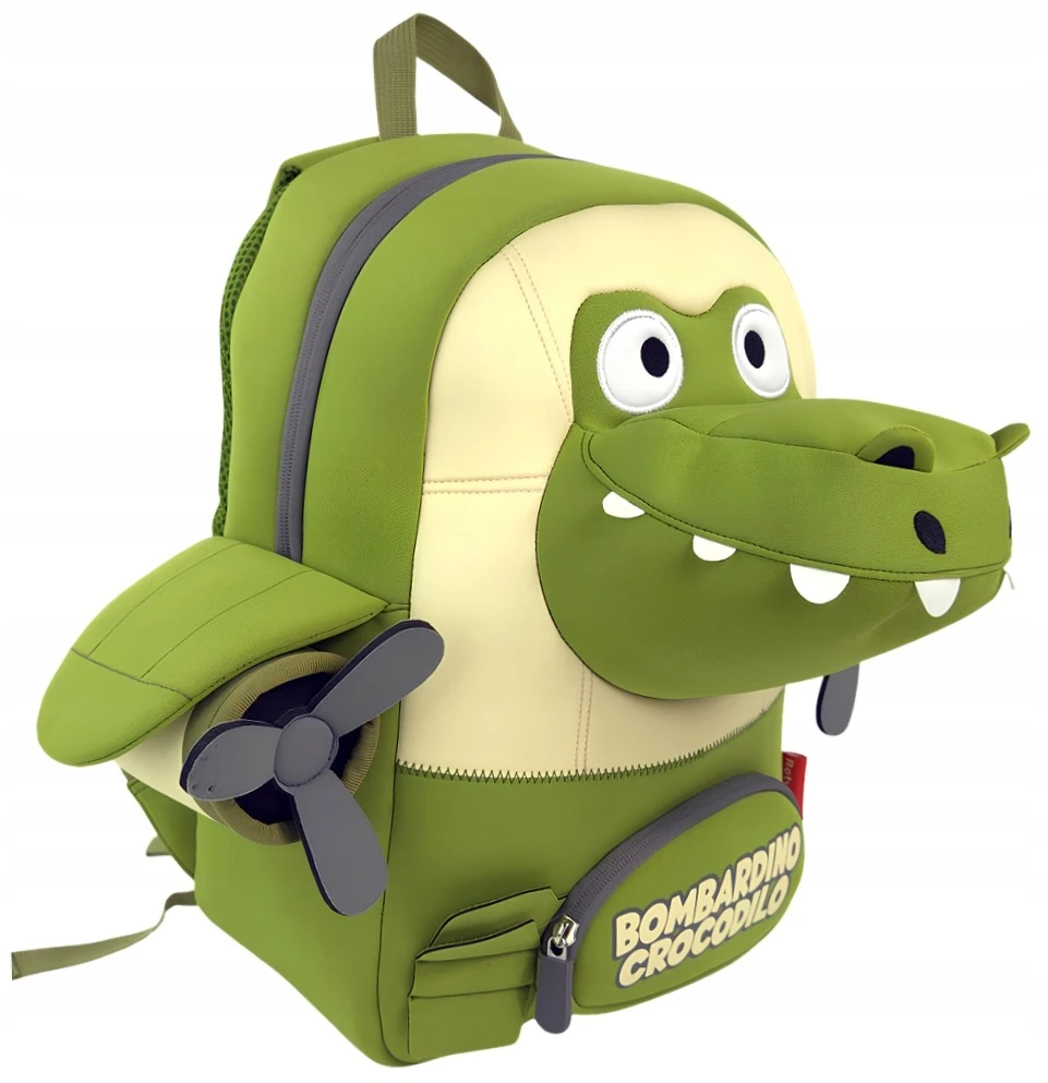 Bez Marki 3D Bombardino Crocodilo neopreno ROTWEAR vaikiška kuprinė