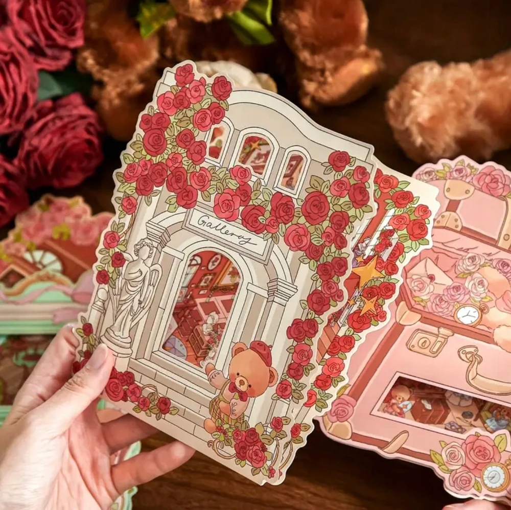 Bez Marki 3d Lipdukai "pasidaryk pats" namelis, "tiktok" scena, "roombox"
