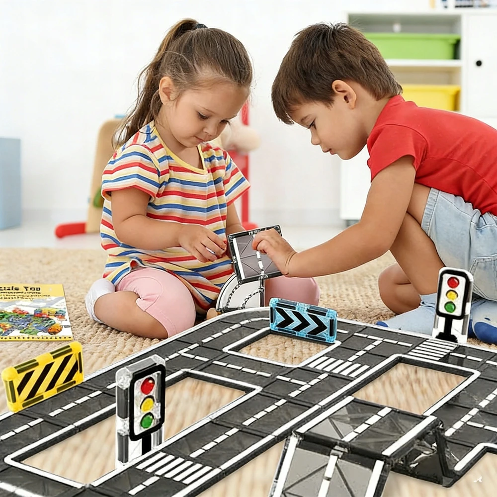 Bez Marki 3D MAGNETINIAI KLUOKLIAI, MOKYMOSI KONSTRUKCIJA, DIDELI, MAGNETINĖ DĖLĖLĖ, 52 vnt.