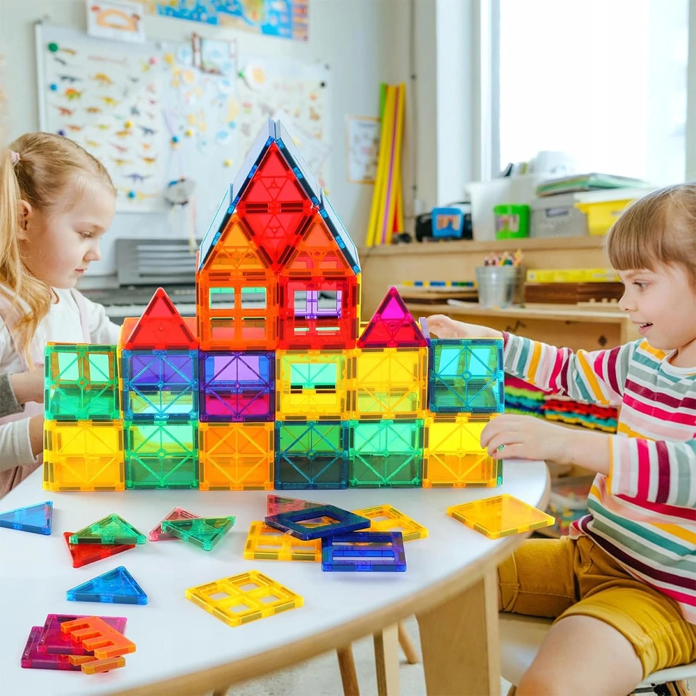 Bez Marki 3D MAGNETINIŲ KONSTRUKCINIŲ KONSTRUKCINIŲ KALULŲ DĖLĖS DĖLĖ 40 vnt. VAIKAMS