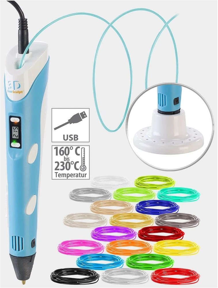 Bez Marki 3D PEN MAGIC PEN II KARTOS LED TEMPERATŪRA 1,75 mm PLA PRO