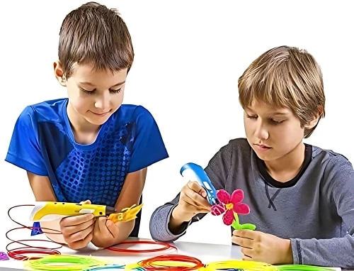 Bez Marki 3D rašiklis su spalvingais siūlais, skirtas Play Creative Learning Rožinė