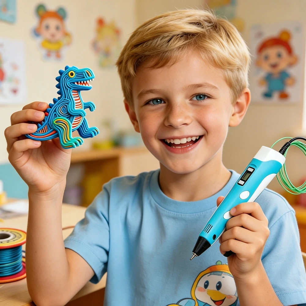 Bez Marki 3D rašiklis vaikams, 3D spausdinimo žaislas, dovana, USB, mėlyna