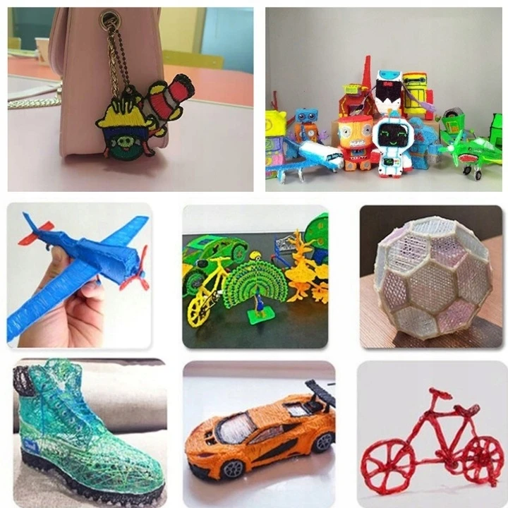 Bez Marki 3D RAŠIKLIŲ RINKINYS VAIKAMS, SPAUSDINTUVAS + 110 METRŲ LAISVOS GIJŲ KASETĖS