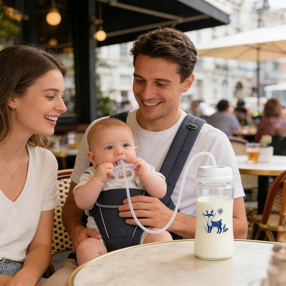 Bez Marki 3IN1 BUTELIUKAS KŪDIKUI SU čiulptuku ANTICOLIKO BUTELĖLIS 300ml