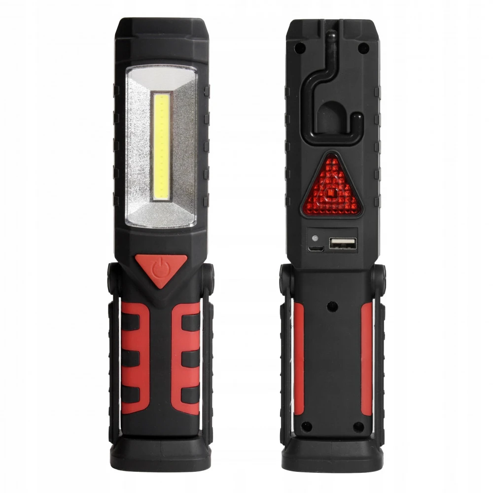 Bez Marki 3in1 LED žibintuvėlis 3W COB + 1W LED, šaltai baltas (6000K), įkraunamas