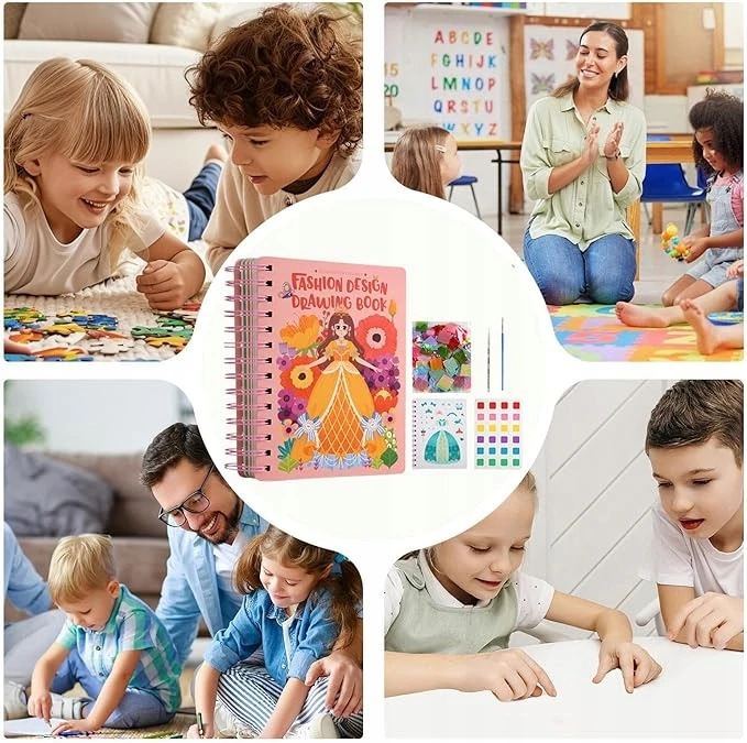 Bez Marki 3IN1 STILISTŲ KŪRYBINIS RINKINYS VAIKAMS DOVANA SUKURKITE SAVO PRINCESĘ