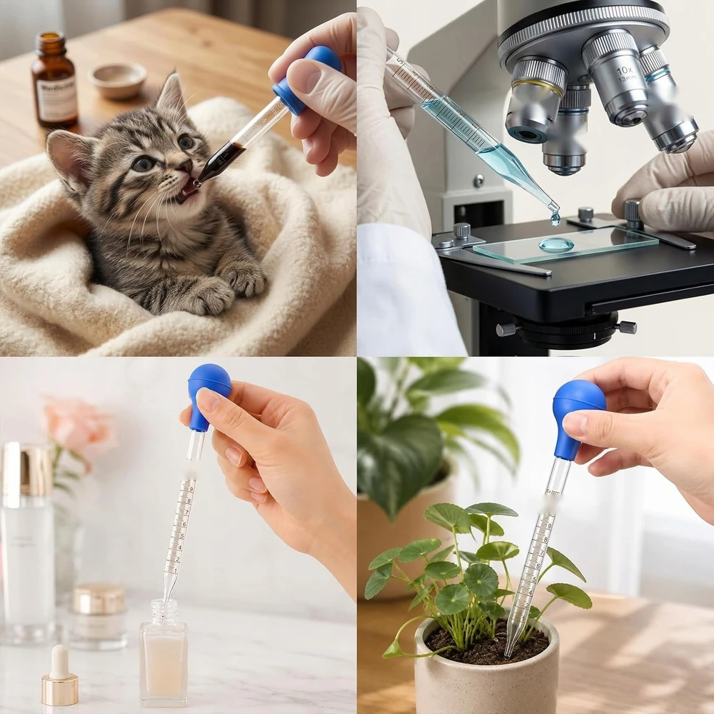 Bez Marki 4 VIENETŲ PIPEČIŲ RINKINYS 5ml 10ML STIKLINĖ MEDŽIAGA, NAUDOJAMA PAKARTOTINĖ