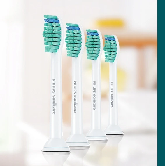 Bez Marki 4 vnt baltos šepetėlių galvutės, skirtos Philips Sonicare C1 hx6014 ProResults