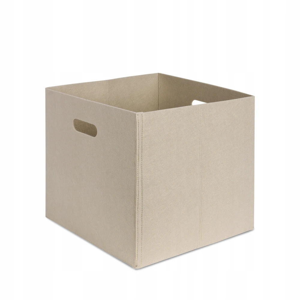 Bez Marki 4x ORGANIZER FILCOWY BEŻOWY PUDEŁKO POJEMNIK NA ZABAWKI KALLAX 30x30x30cm