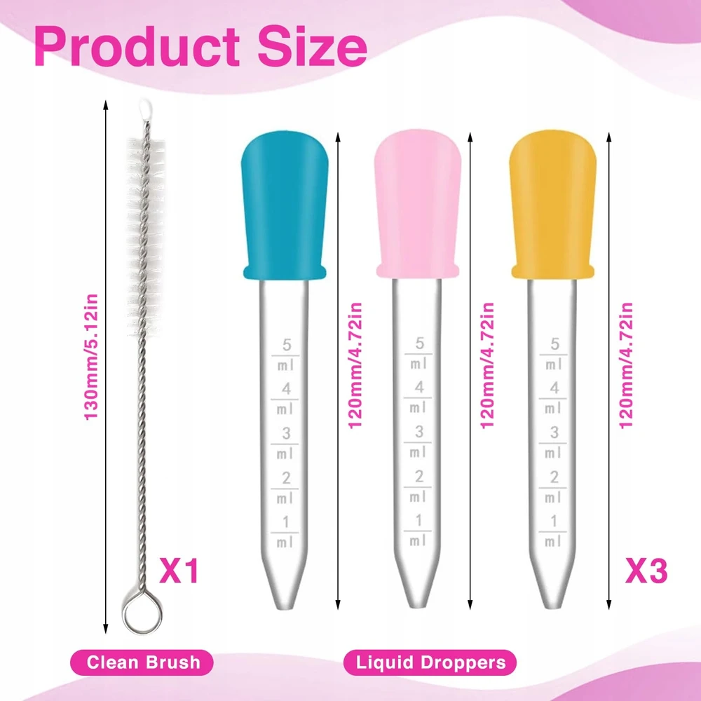 Bez Marki 5 ml SILIKONINIS PIPETINIS SKYSČIŲ DALYTUVAS 3 Vnt. CRAFT