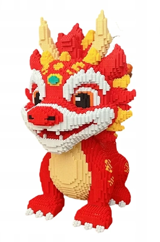 Bez Marki 5000 vienetų „Fire Dragon“ statybiniai blokai „pasidaryk pats“ dovanai