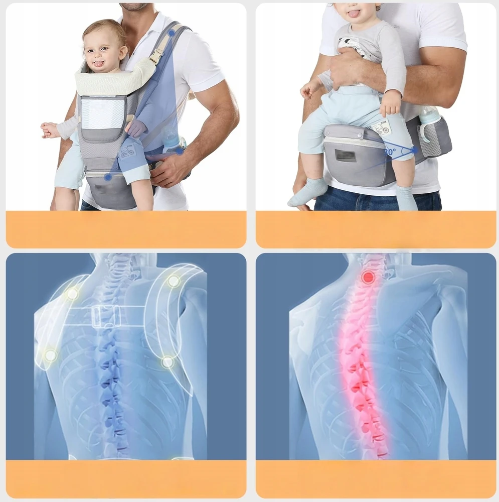 Bez Marki 6in1 nešioklė klubams, ergonomiška, 25kg, 0-36 mėn