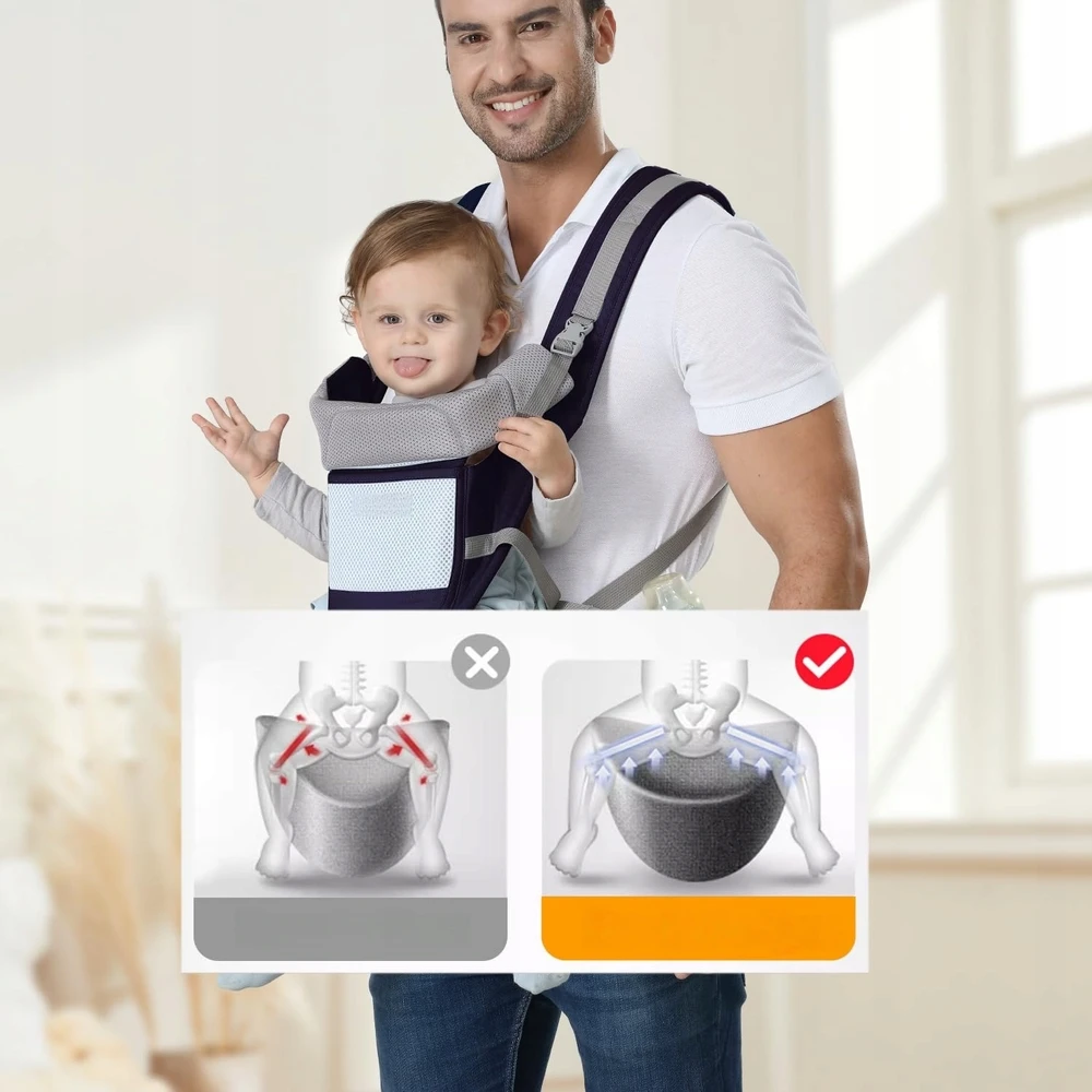 Bez Marki 6in1 nešioklė klubams, ergonomiška, 25kg, 0-36 mėn