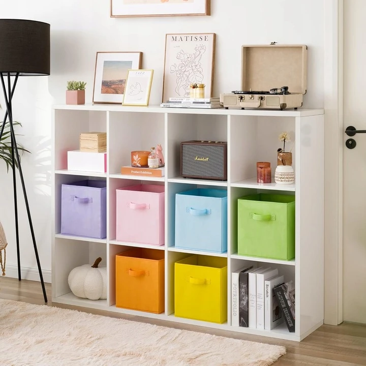 Bez Marki 6x PUDEŁKA NA ZABAWKI DZIECIĘCE SKRZYNKI 27x27 CM DUŻE ORGANIZERY SKŁADANE
