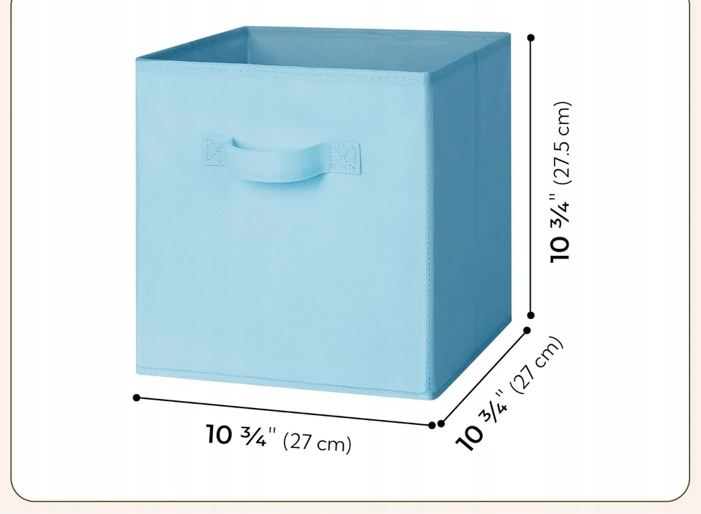 Bez Marki 6x PUDEŁKA NA ZABAWKI DZIECIĘCE SKRZYNKI 27x27 CM ORGANIZERY SKŁADANE DUŻE