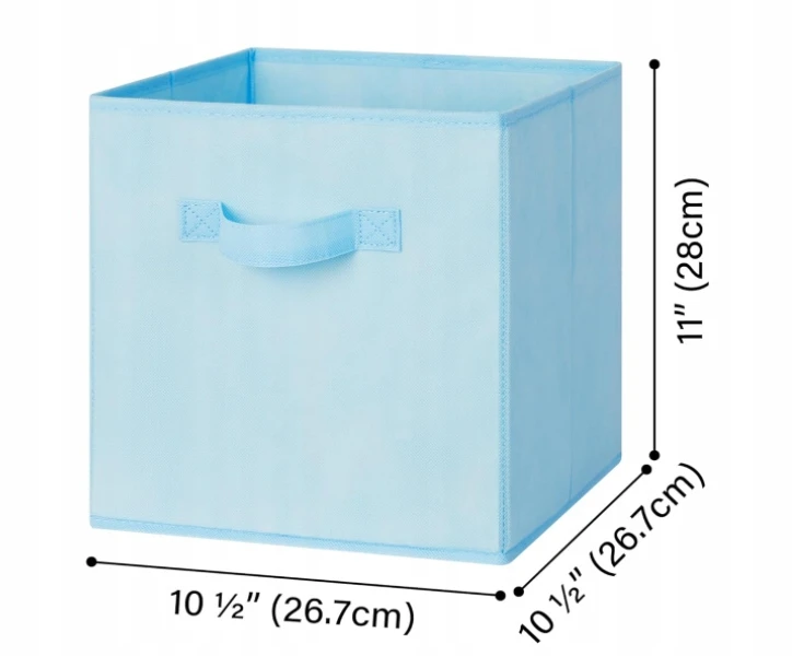 Bez Marki 6x PUDEŁKA NA ZABAWKI DZIECIĘCE SKRZYNKI 27x27 CM ORGANIZERY SKŁADANE DUŻE
