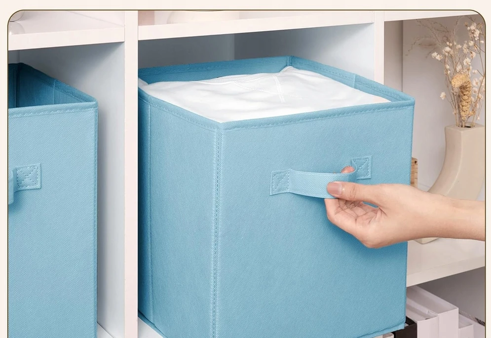 Bez Marki 6x PUDEŁKA NA ZABAWKI DZIECIĘCE SKRZYNKI 27x27 CM ORGANIZERY SKŁADANE DUŻE