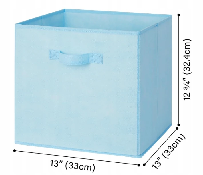 Bez Marki 6x PUDEŁKA NA ZABAWKI DZIECIĘCE SKRZYNKI 27x27 CM DUŻE ORGANIZERY SKŁADANE