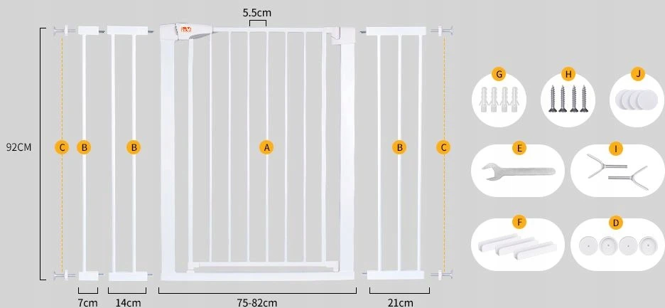 Bez Marki 75-124cm APSAUGINIAI TURTĖLĖLIAI PLĖTINIMO VARTU APSAUGINĖ LAIPTŲ DURŲ