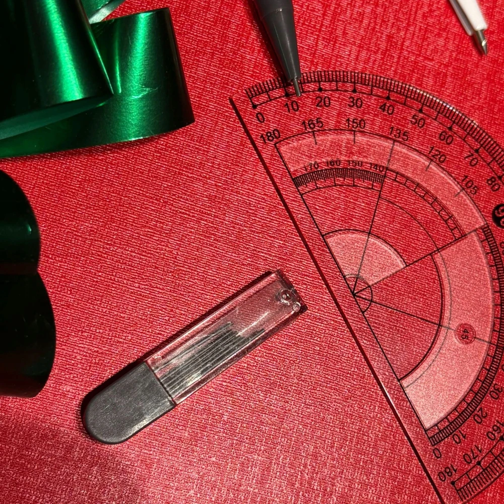 Bez Marki 8 dalių geometrinis rinkinys su liniuote ir priedais