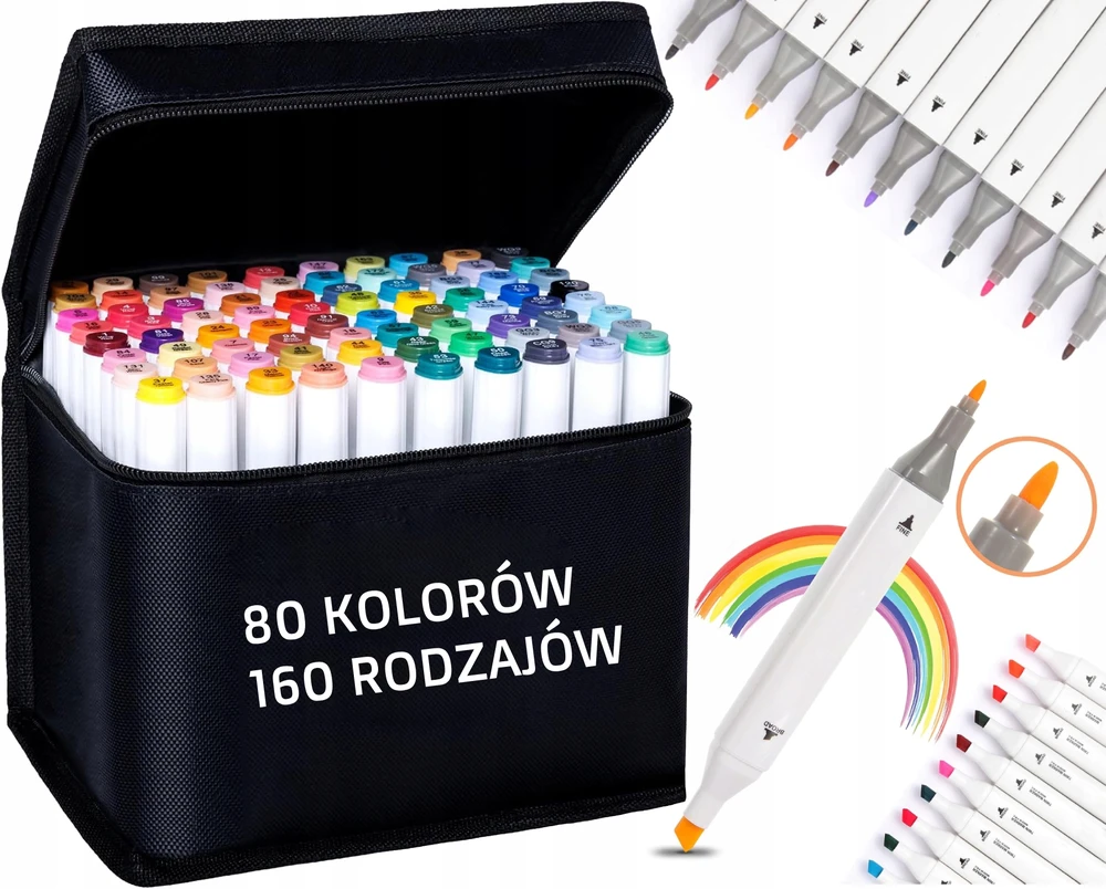 DWM Bez Marki 80 Spalvų Dvipusiai Žymekliai Vaikams ir Meno Mėgėjams