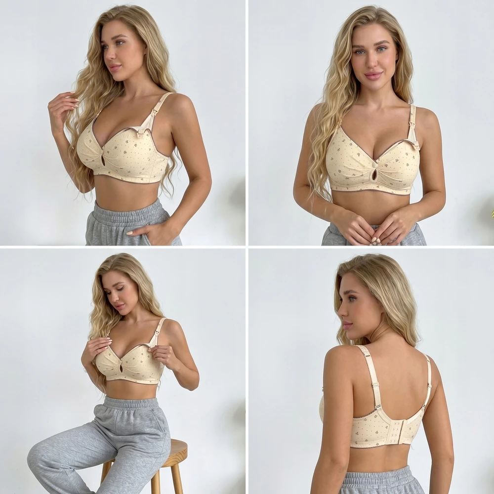 Bez Marki 80C- BRA, STABDYTA nėščiųjų maitinimo liemenėlė - KOTWIC-BEIGE
