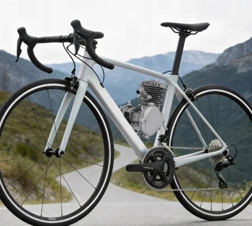 Bez Marki 80CC 2 taktų variklio komplektas, skirtas dviračiui, pilnai pertvarkymo komplektas, skirtas 26–28 colių dviračiams