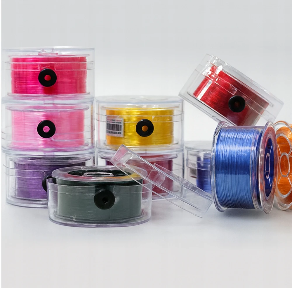 Bez Marki 80m guminė juostelė DIY papuošalų apyrankėms, bespalvė, skaidri, elastinga