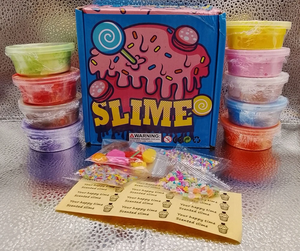 Bez Marki 9 spalvų sviestinis slime rinkinys, kvapnus, minkštas, vaikams