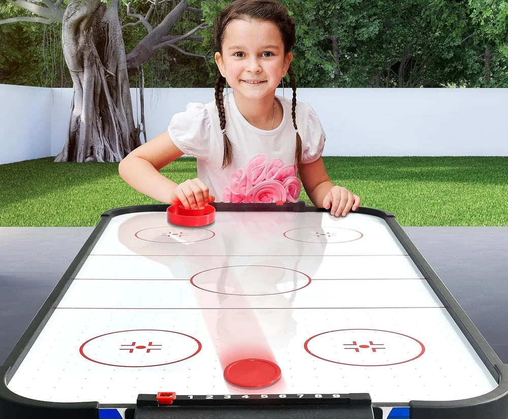 Bez Marki AIR HOCKEY AIR HOCKEY ŽAIDIMŲ STALAS VAIKAMS, 110V MOTOR SERENELIFE