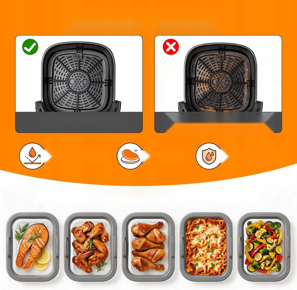 Bez Marki AIRFRYER STIKLINĖ KEPO KEPO 20X15X86CM INDUS SU RANKENA