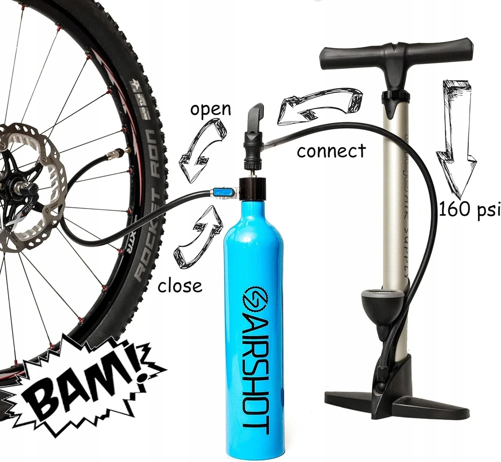 Bez Marki Airshot dviračio bako siurblys CP45K #Airshot TANK 30l