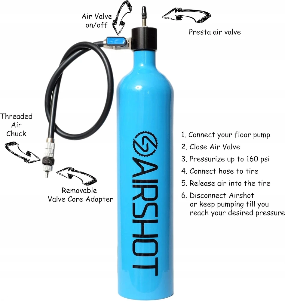 Bez Marki Airshot dviračio bako siurblys CP45K #Airshot TANK 30l