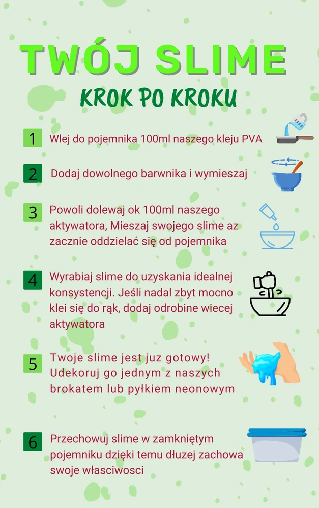 Bez Marki AKTIVATORIUS SLIME GLUE PVA GLUTY GLUKI LITER 500 ml