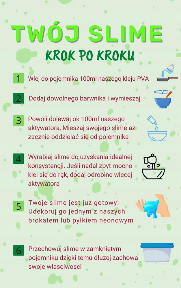 Bez Marki AKTIVATORIUS SLIME GLUE PVA GLUTY GLUKI LITER 500 ml