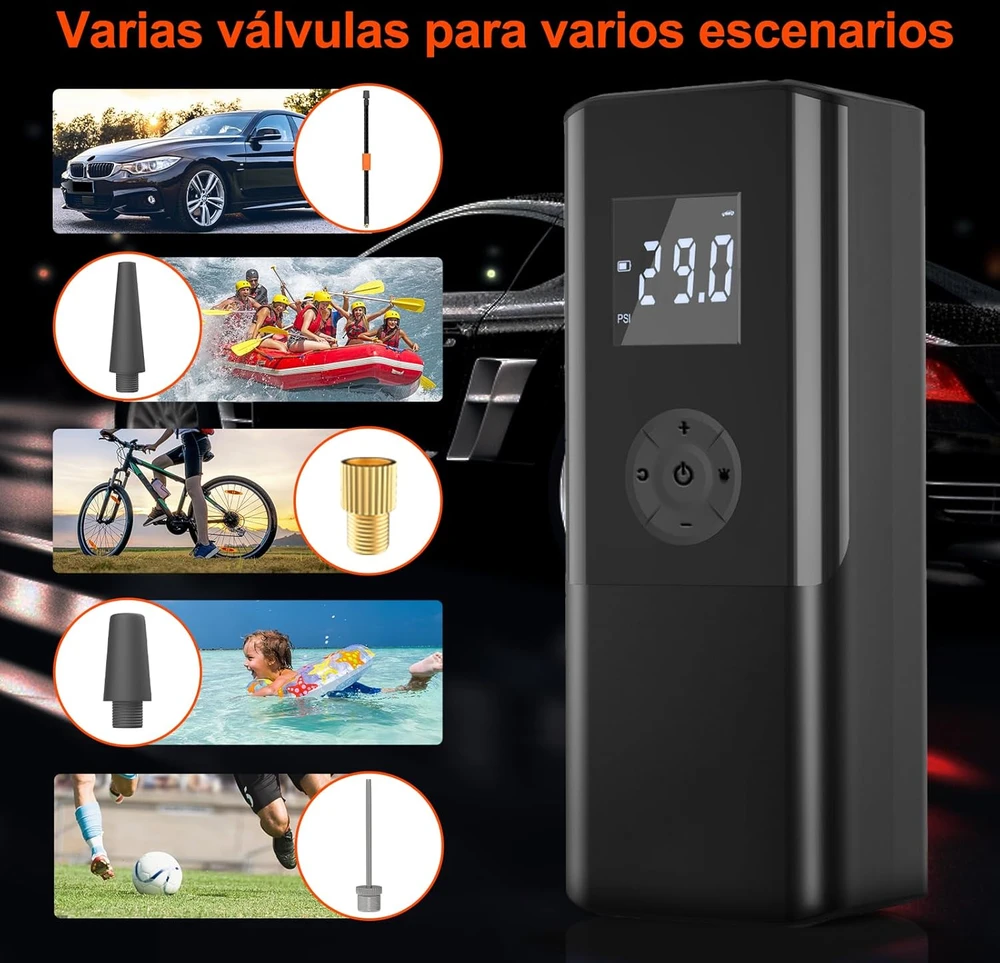 Bez Marki Akumuliatorinis oro kompresorius 150 Psi su Lcd, Led ir Usb