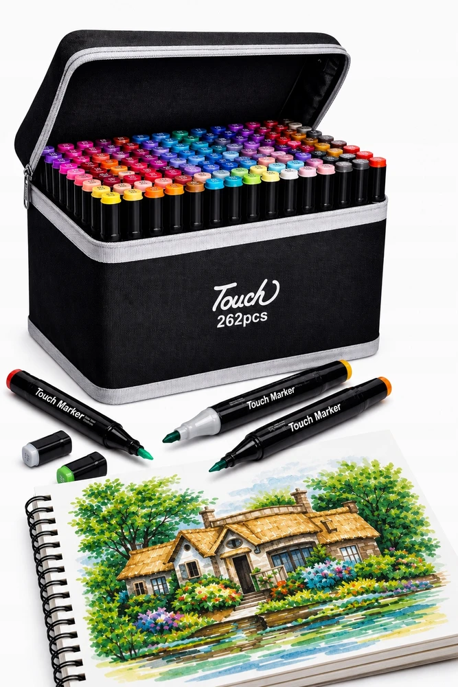 Bez Marki ALCOHOL MARKERS 262 Vnt Žymekliai Žymekliai Dvipusiai Markeriai Pro + MAIŠIS