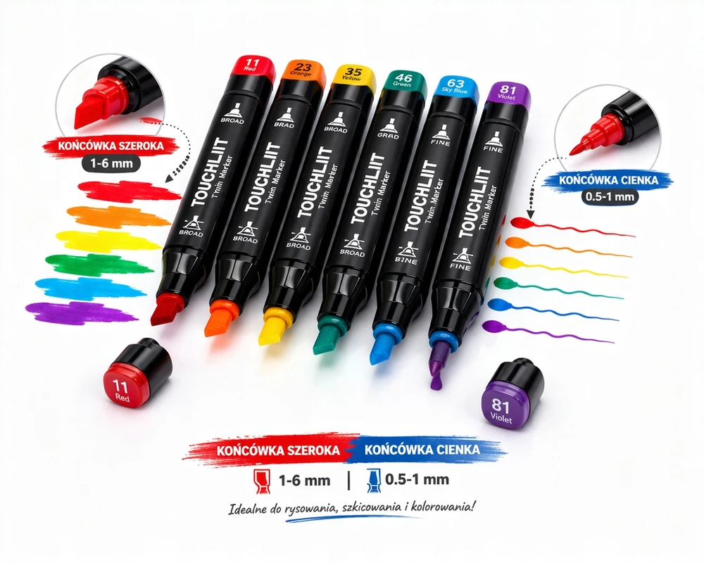 Bez Marki ALCOHOL MARKERS 262 Vnt Žymekliai Žymekliai Dvipusiai Markeriai Pro + MAIŠIS
