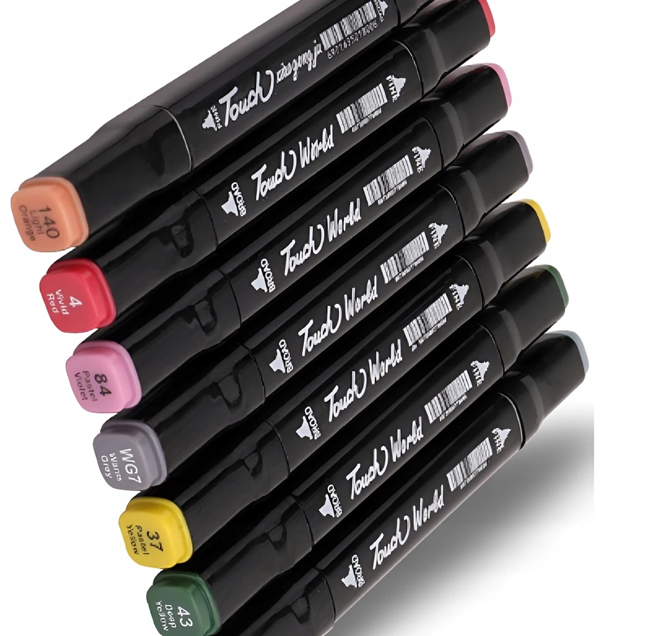 Bez Marki ALCOHOL MARKERS 80 Vnt Žymekliai Žymekliai Dvipusiai Markeriai Pro + BAG