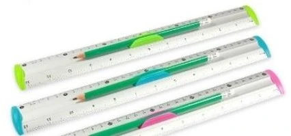 Bez Marki Aliumininė liniuotė 30cm su pieštuko laikikliu