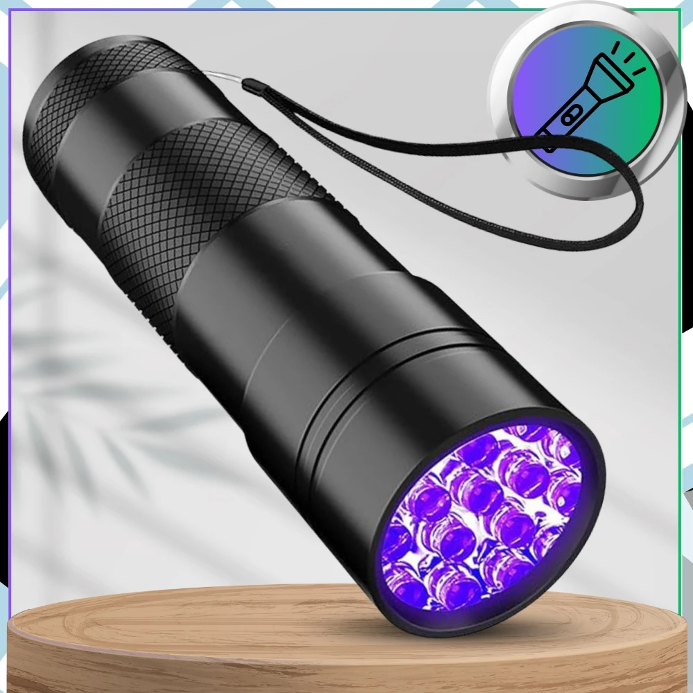 Bez Marki UV LED žibintuvėlis juodas aliuminis 395 nm Z9