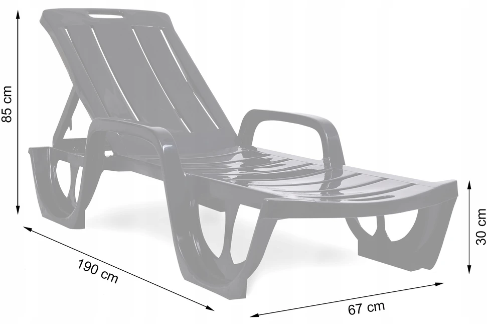 Bez Marki AlliBert plastikinis gultas Florida, baltas