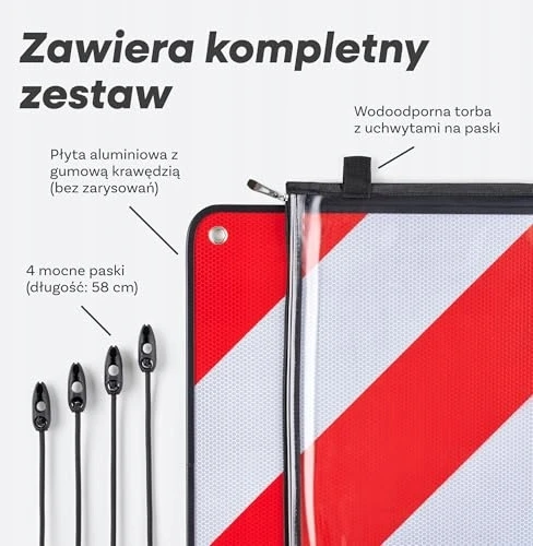 Bez Marki Aluminiowa tablica ostrzegawcza rowerowa Ece R70 50x50cm