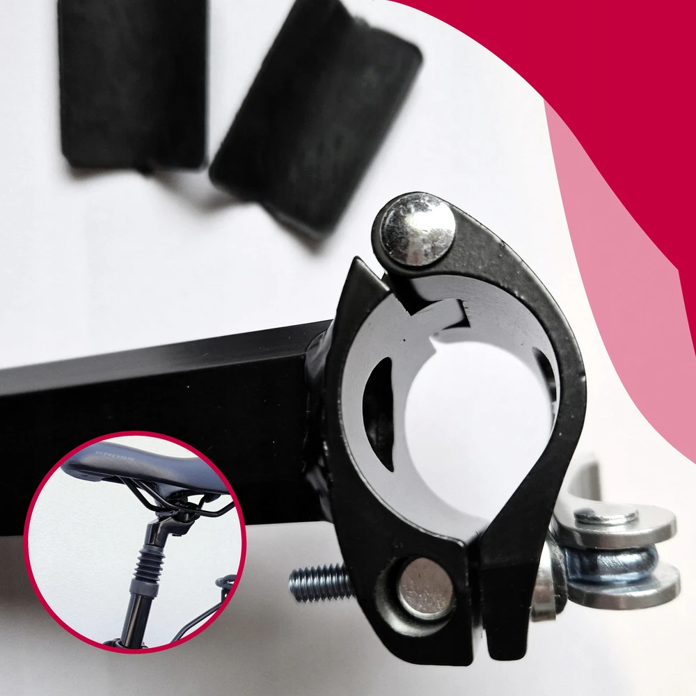 Bez Marki ALUMINIUMINIS DVIRAČIŲ STANDYNAS PO BALNIU ANT VELOXO stiebo, Juodas, 24-29 colių